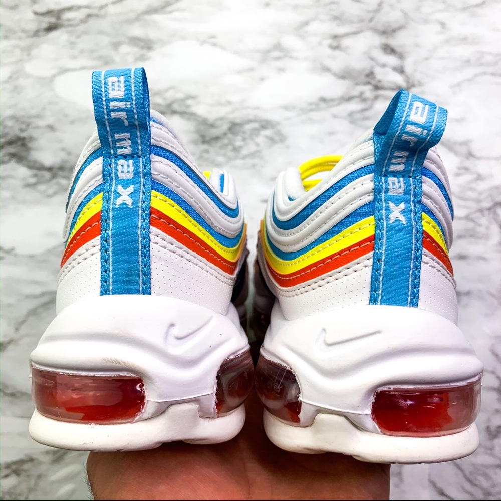**SOLD** Nike Air Max 97 White Rainbow Sneaker - Picture 6 of 7
